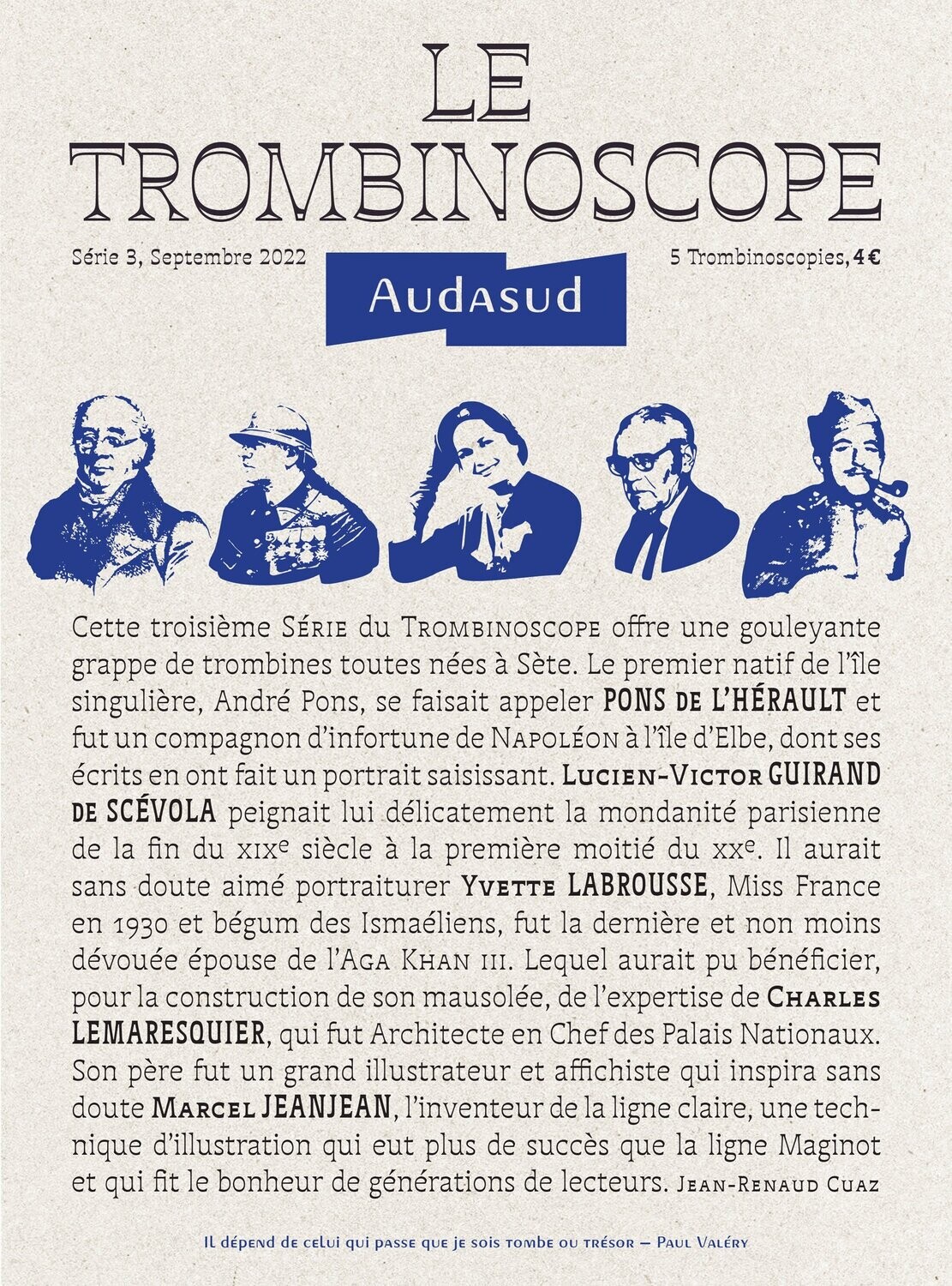 LE TROMBINOSCOPE Audasud - Série 3, 5 Trombinoscopies