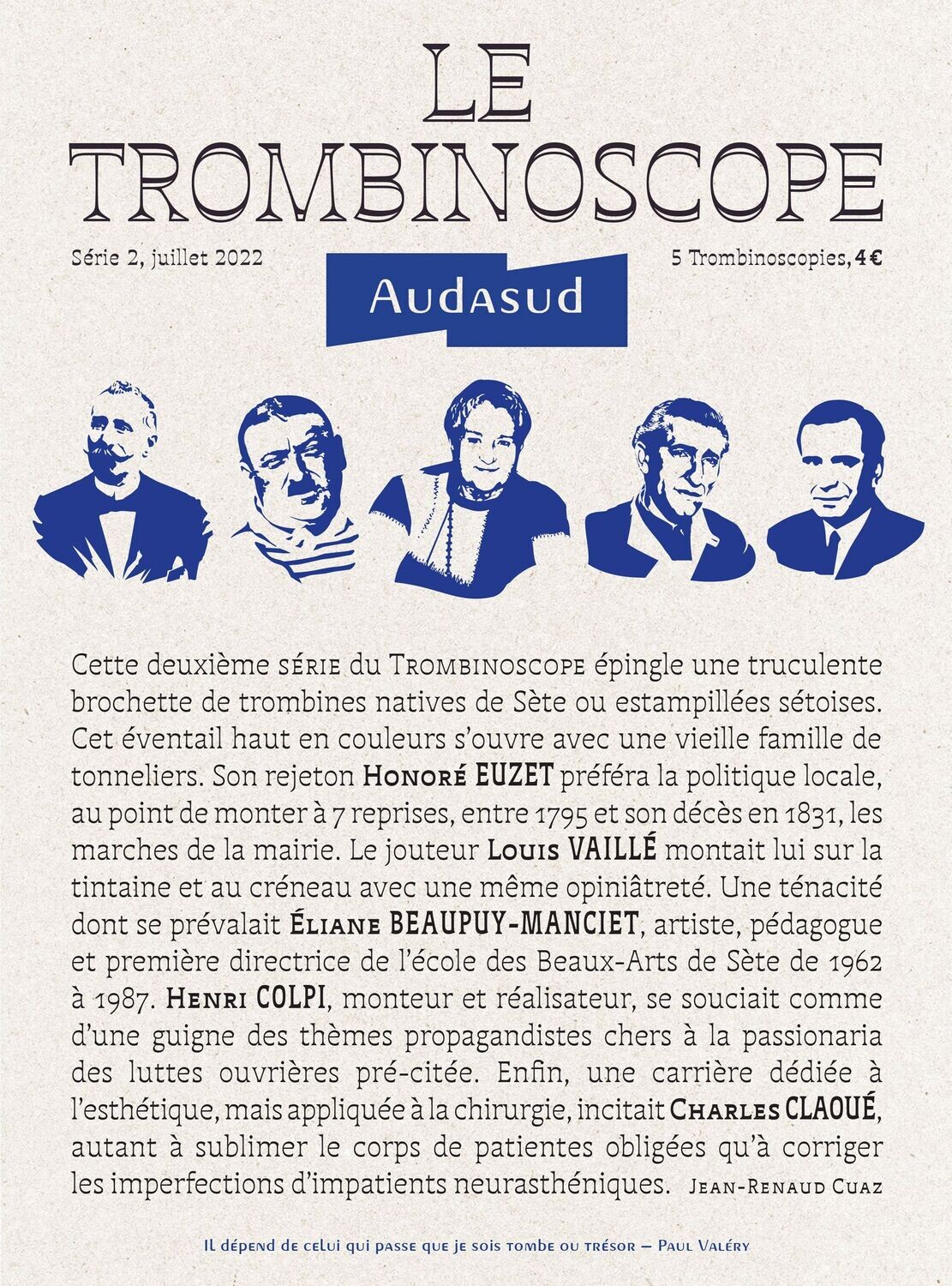 LE TROMBINOSCOPE Audasud - Série 2, 5 Trombinoscopies