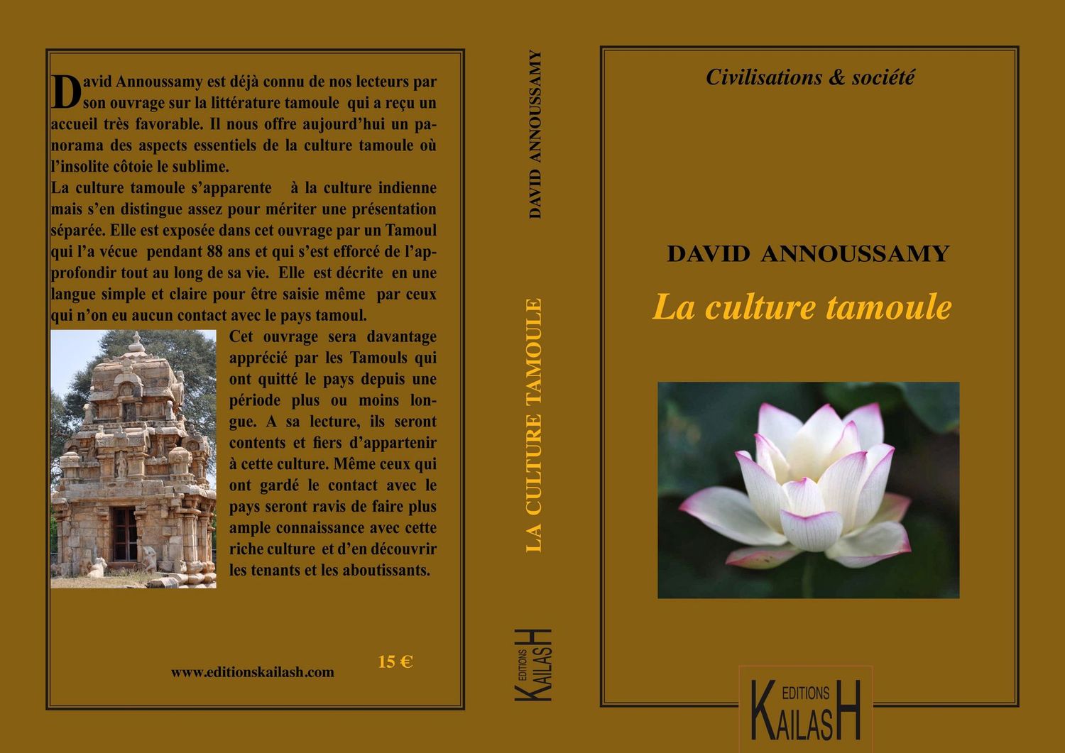 Annousamy David, La culture Tamoule