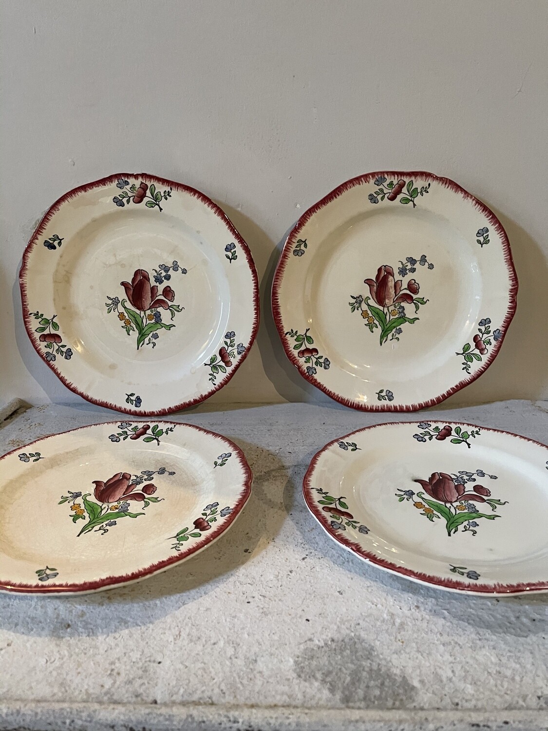 Set of 4 french plates