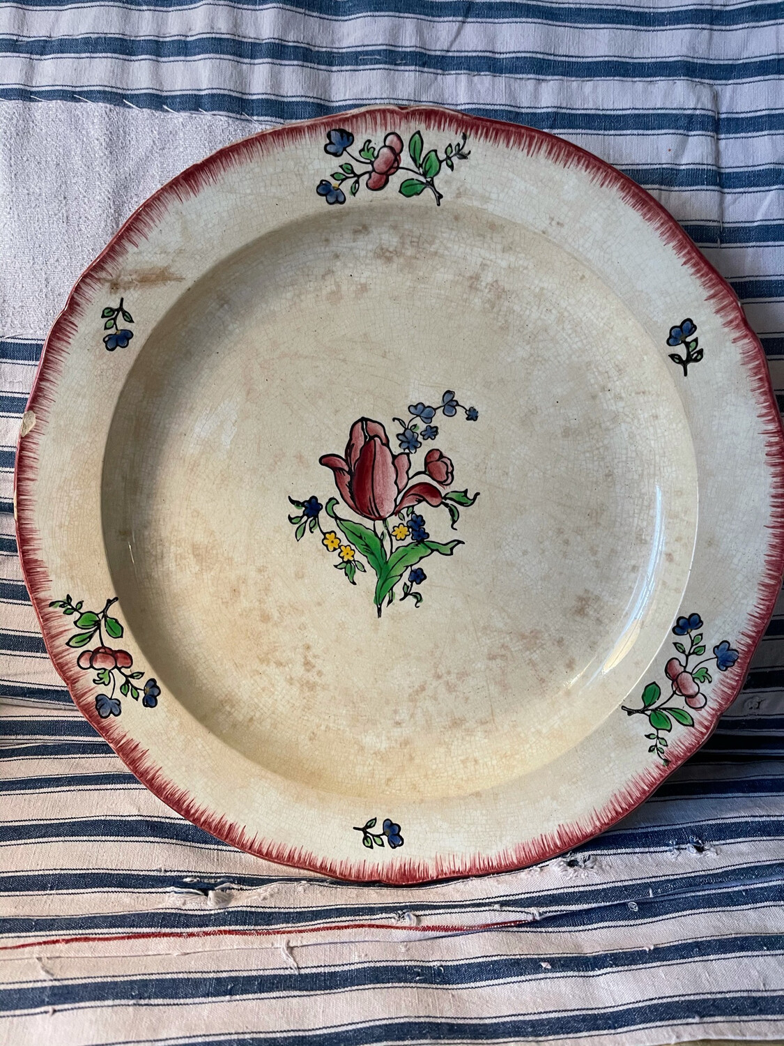 Antique Large French Plate