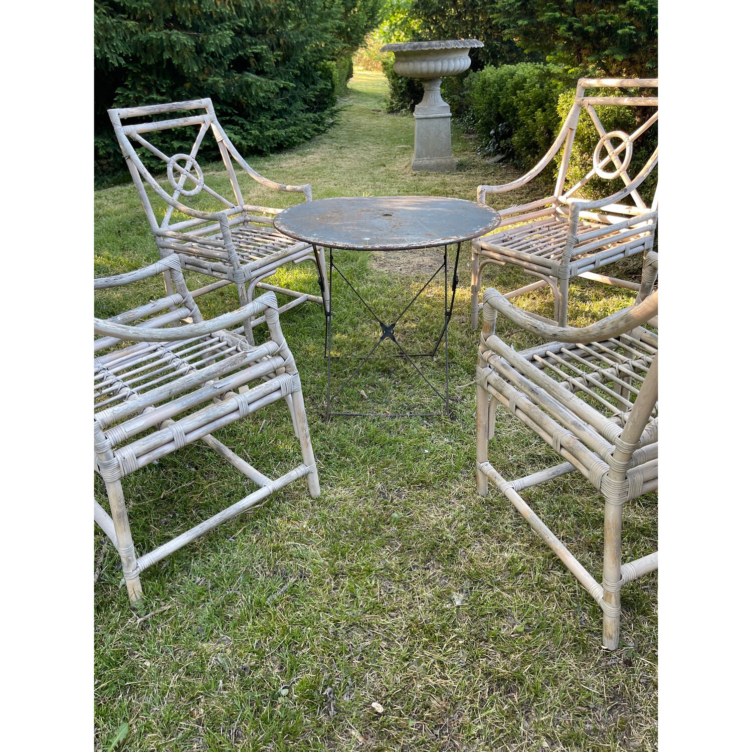Vintage French Garden Chairs X4