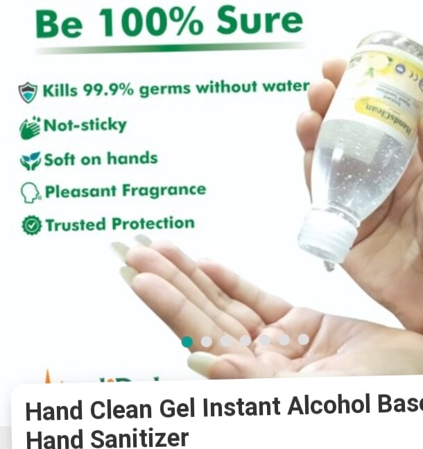 Hand clean gel alcohol based Rs 17