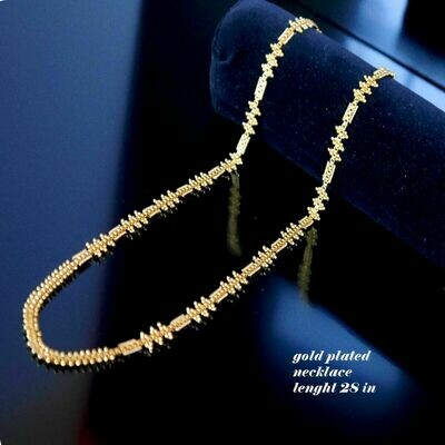 long 28 in gold plated chain
