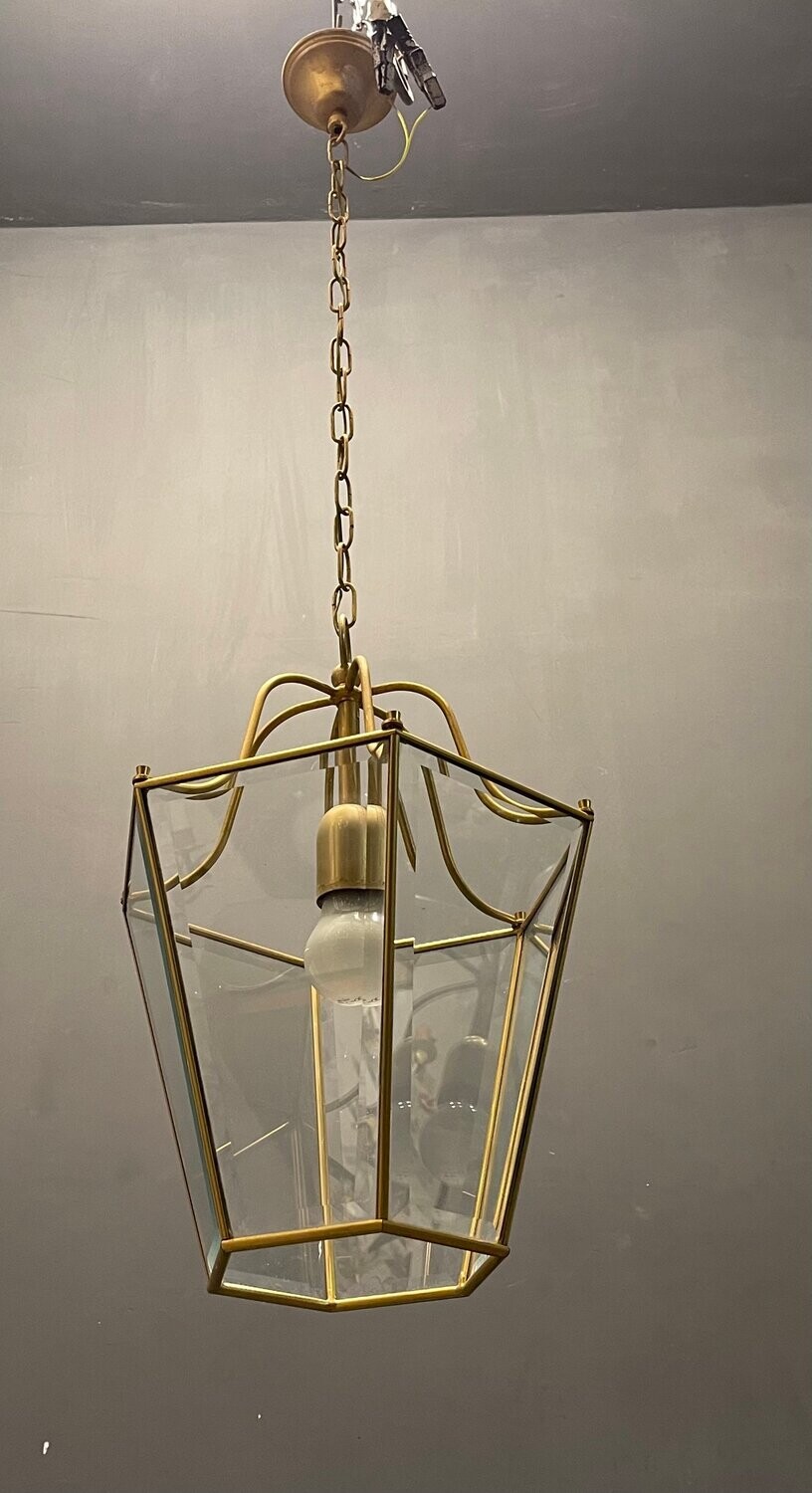Brass and Glass Pendant, 1960s