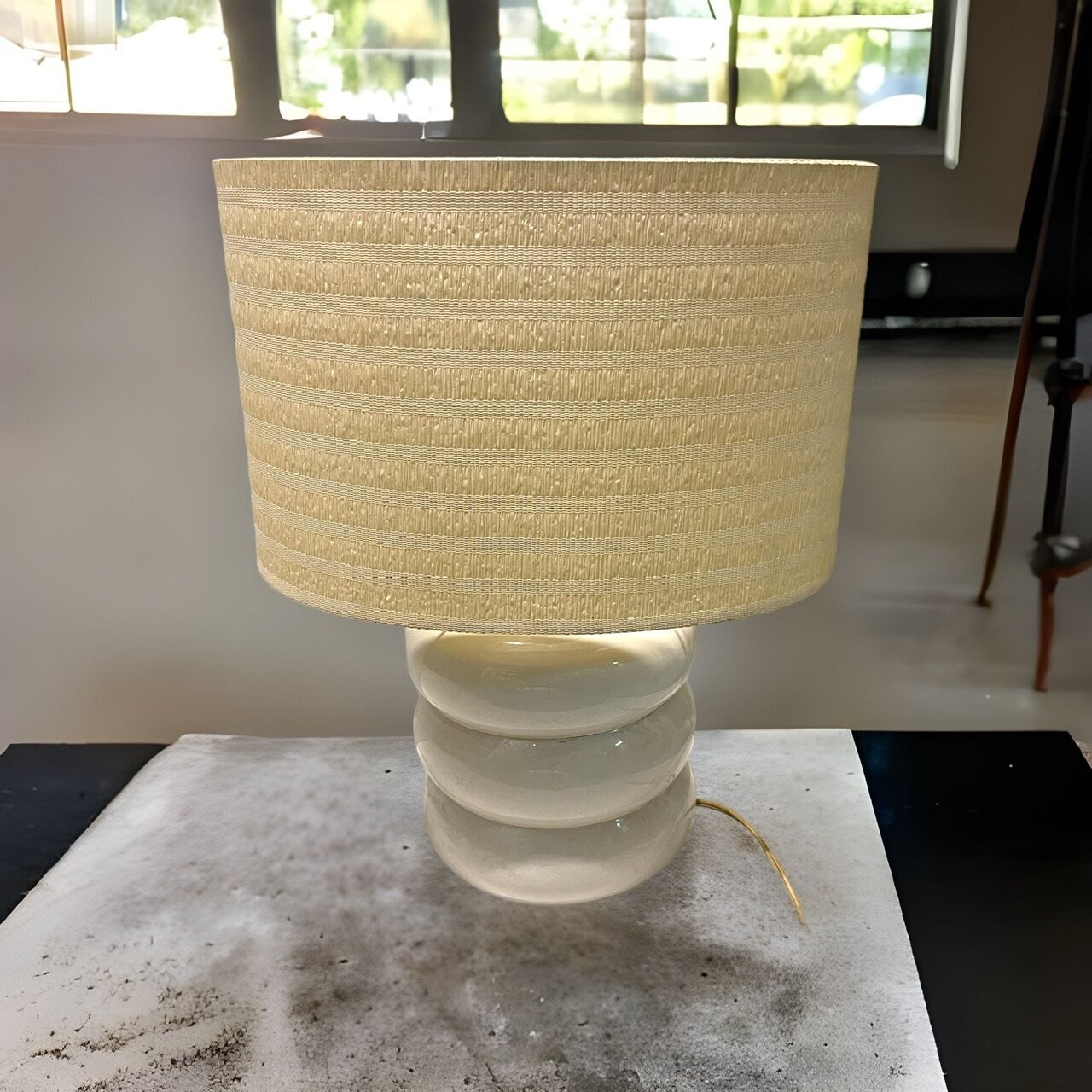 Mid-Century Italian Ceramic Table Lamp by Tommaso Barbi, 1970s