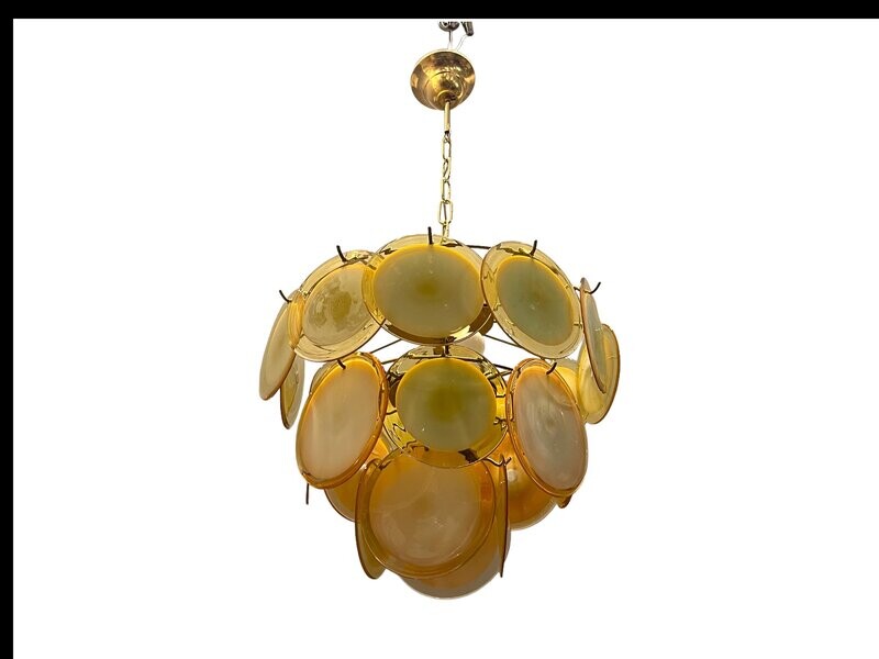 Murano Glass Disc Chandelier, 1970s