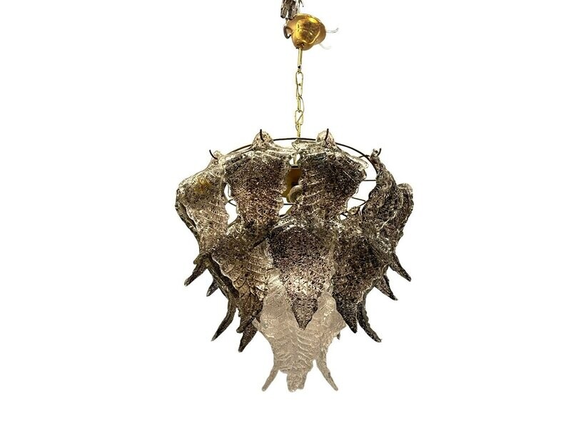 Murano Glass Leaf Chandelier, 1970s