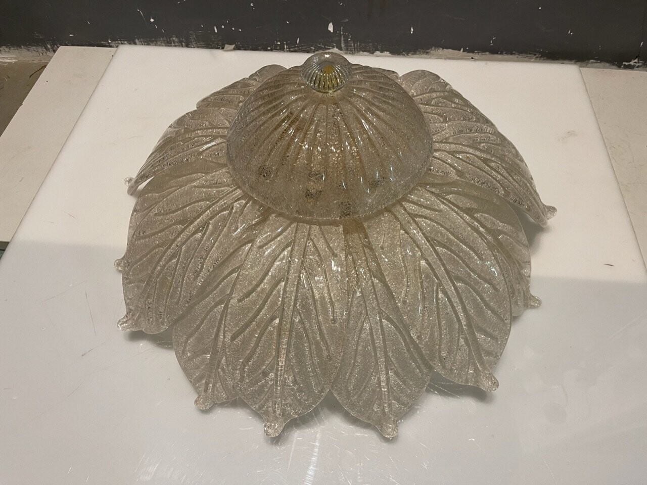 Venetian Flower Flushmount in Murano Glass, 1970s