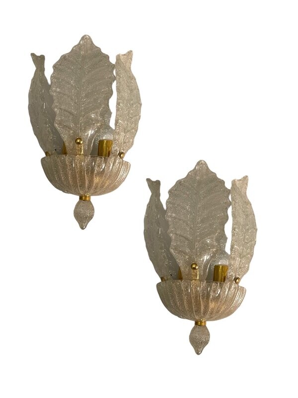 Murano Glass Sconces, 1970s, Set of 2