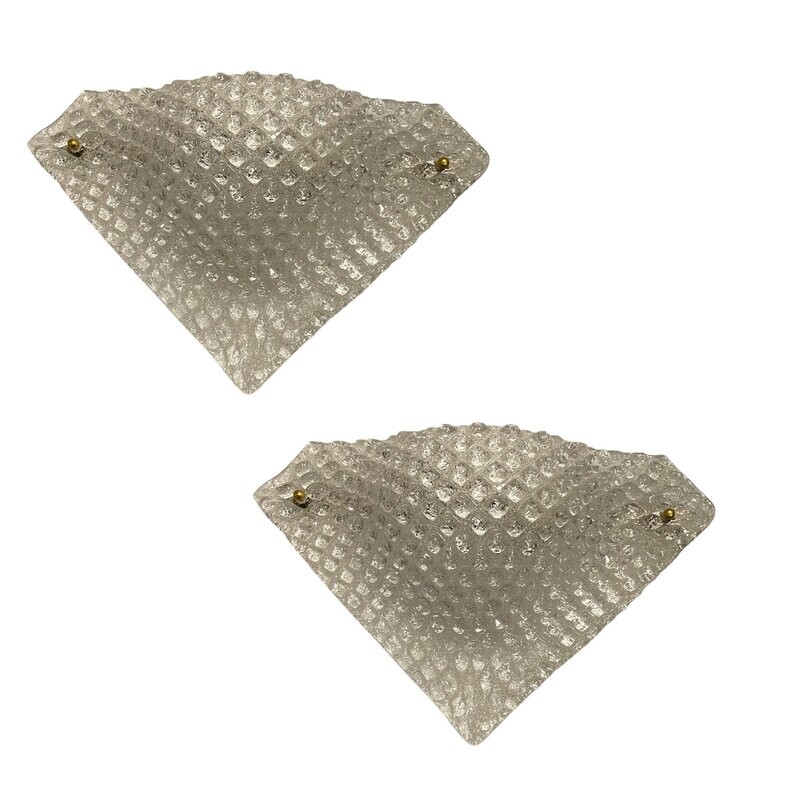 Murano Glass Bubble Sconces, 1980s, Set of 2