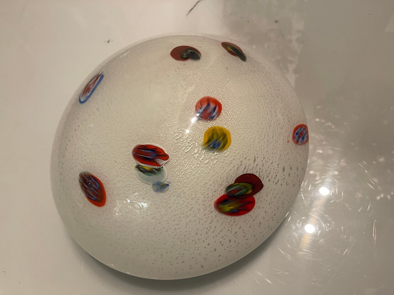 Murano Glass Flushmount Ceiling Light by De Majo, 1960s