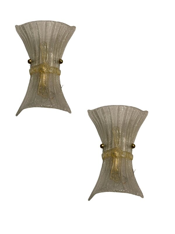 Murano Glass Sconces, 1970s, Set of 2