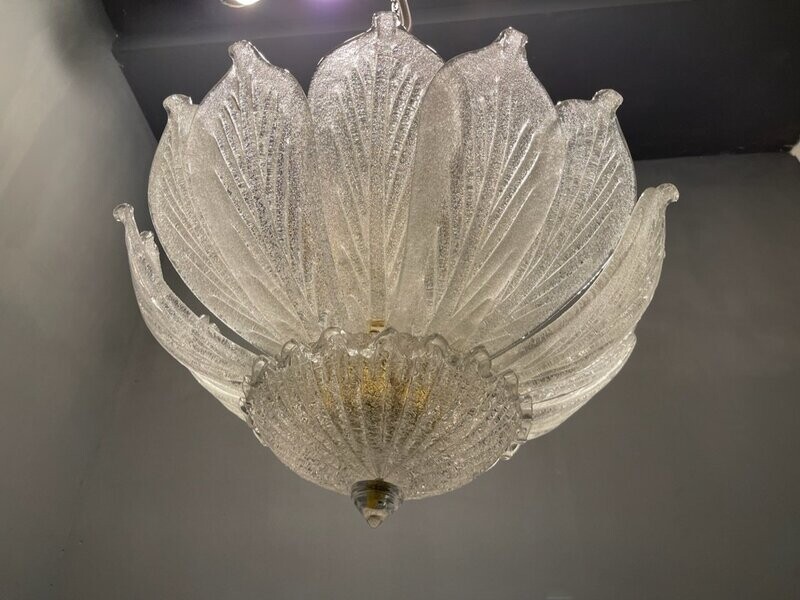 Venetian Murano Glass Flush Mount, 1980s