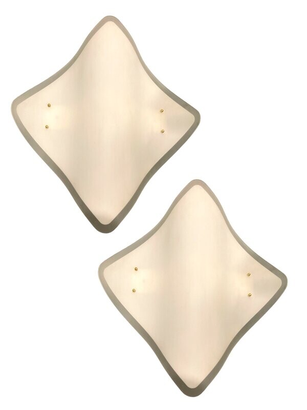 Large Murano Glass Sconces, 1980s, Set of 2