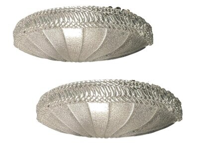 Large Murano Glass Sconces, 1980s, Set of 2