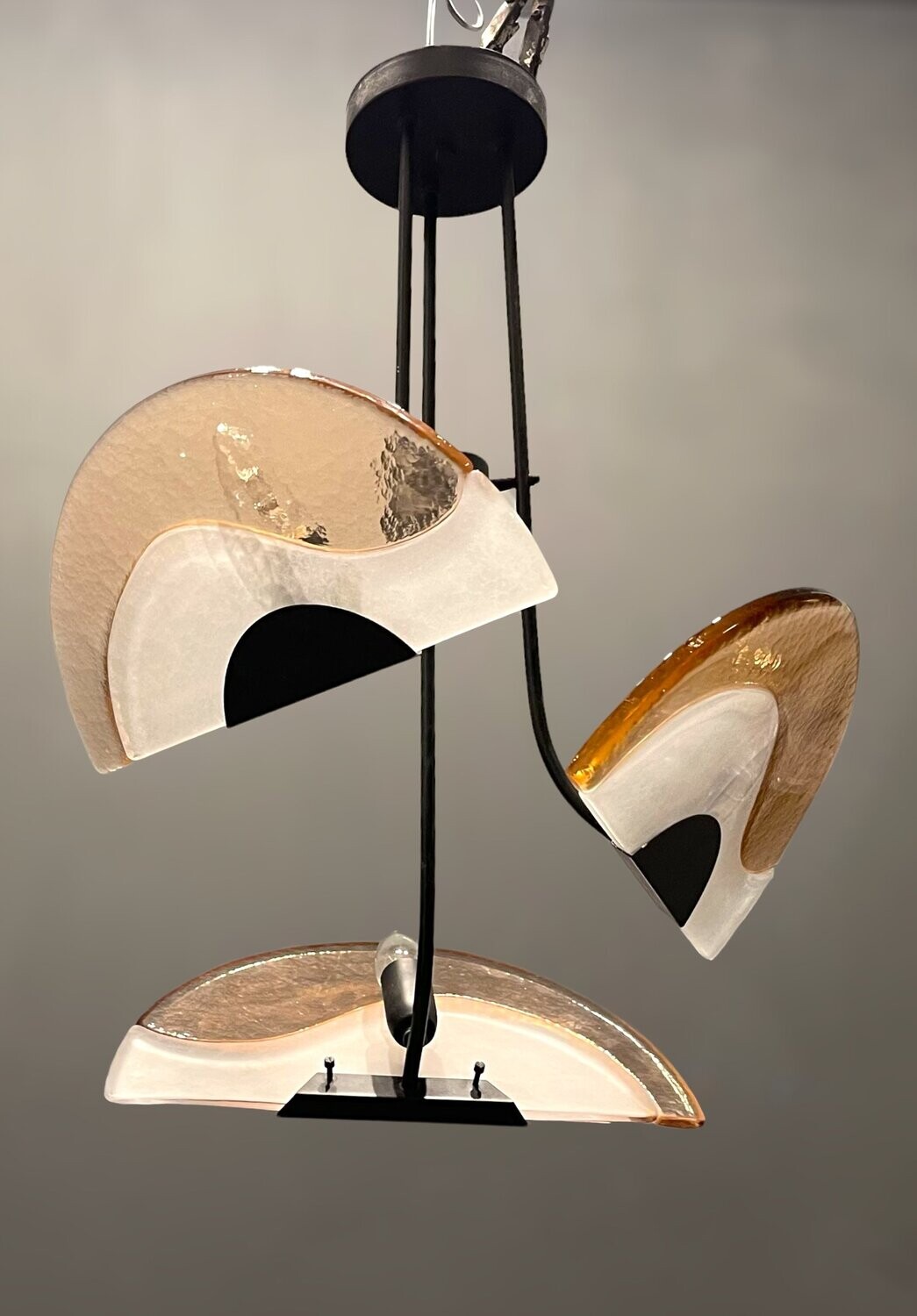 Italian Architectural Murano Glass Pendant Light