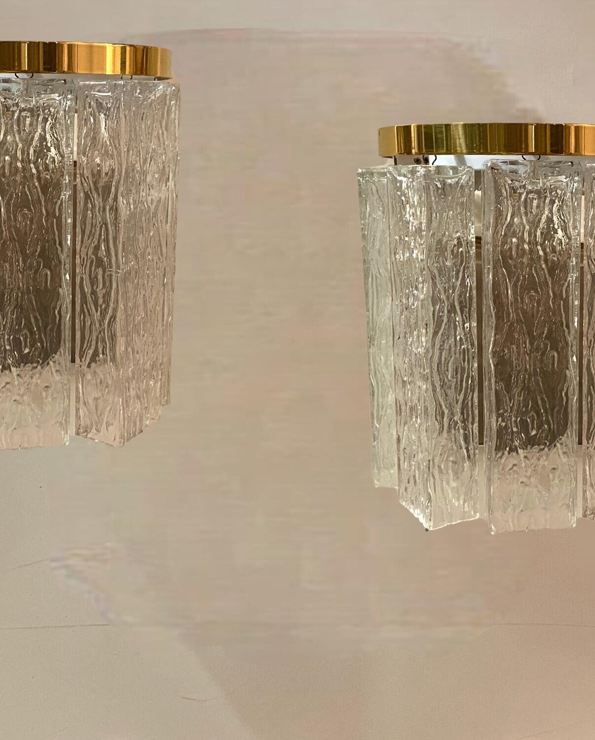 Mid-Century Italian Murano Glass Sconces, Set of 2