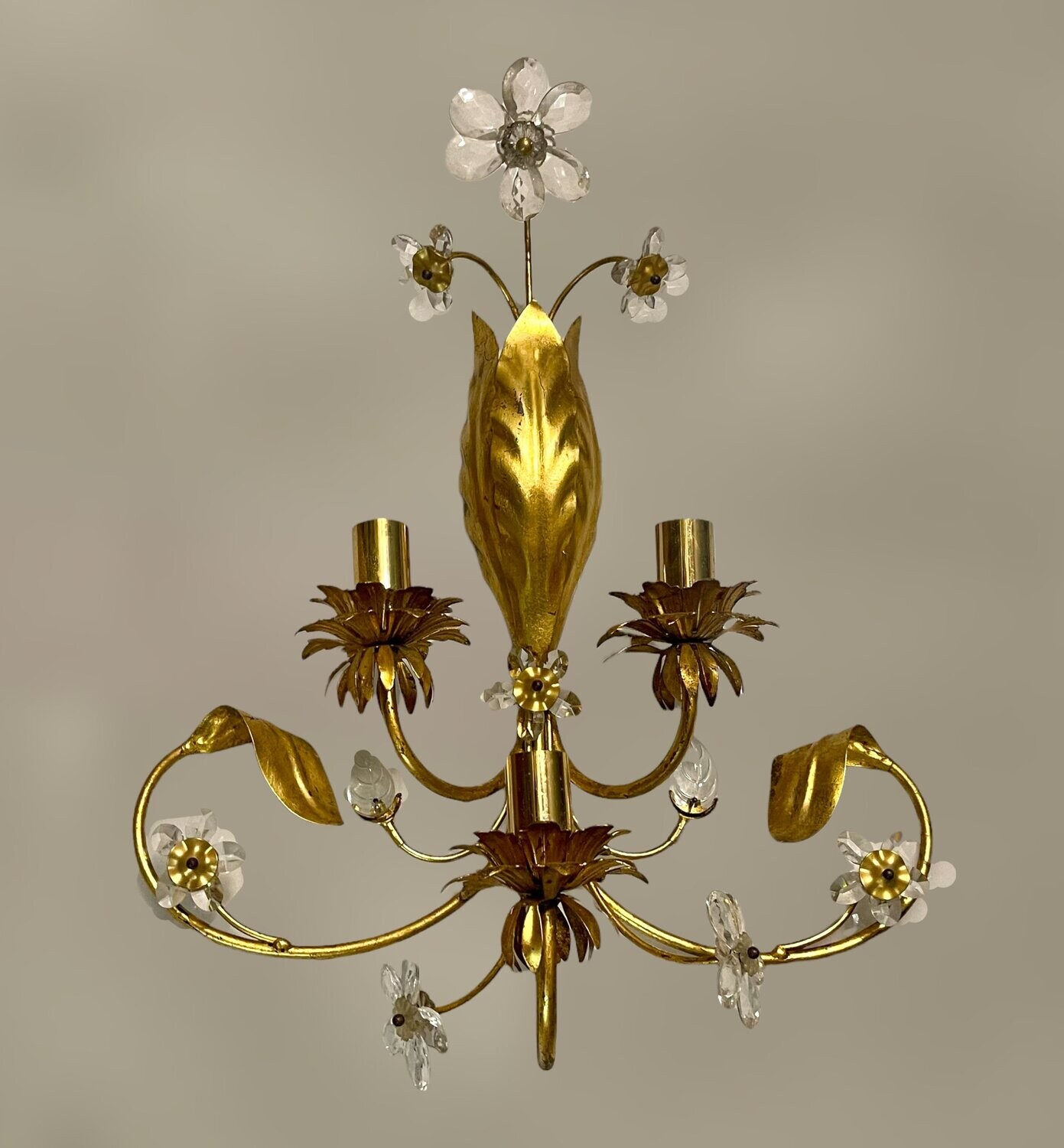 Large Gilded Murano Glass Sconce