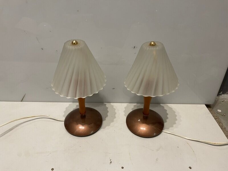 Italian Murano Glass Table Lamps, Set of 2