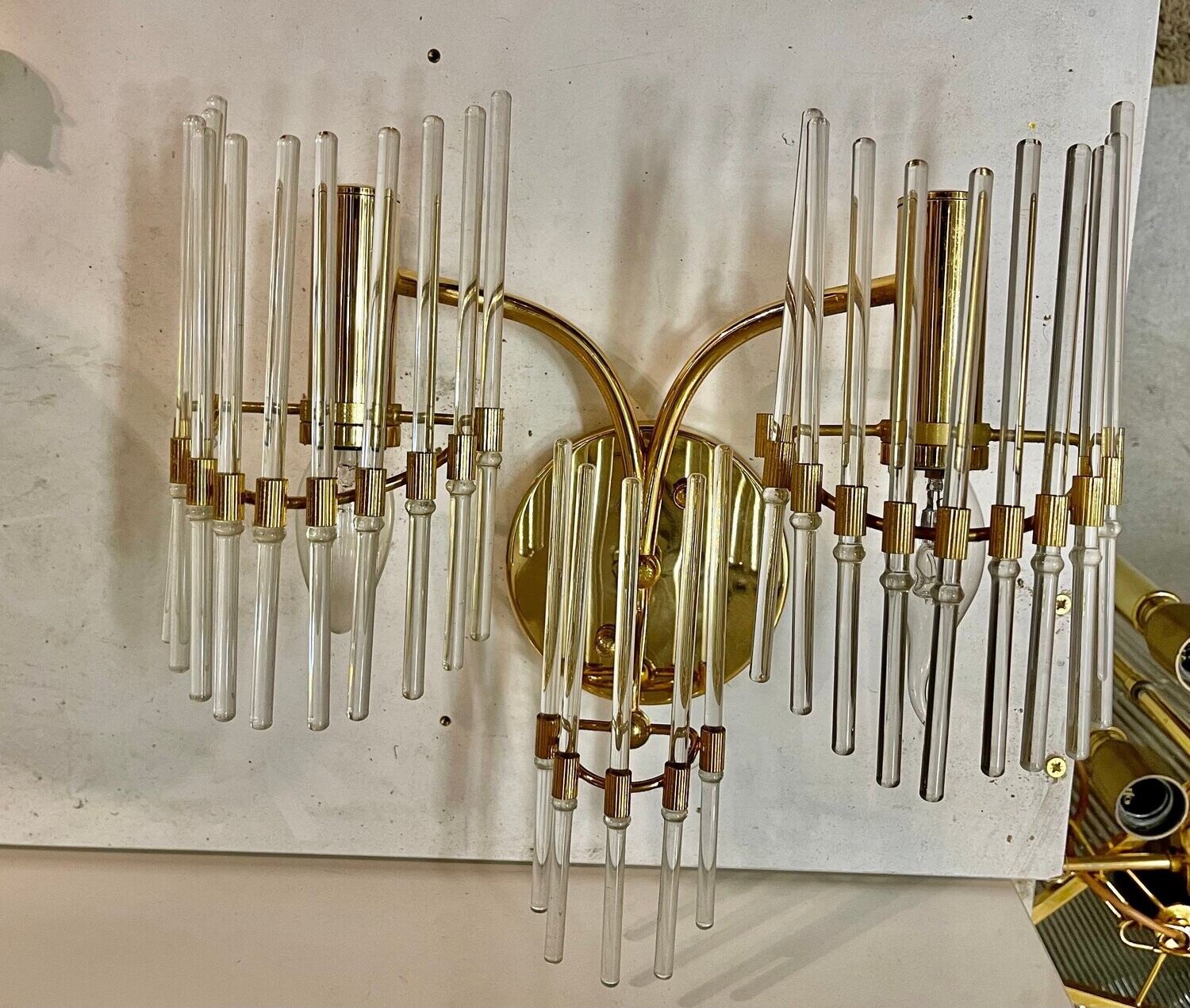 Murano Glass Rod Sconces by Sciolari