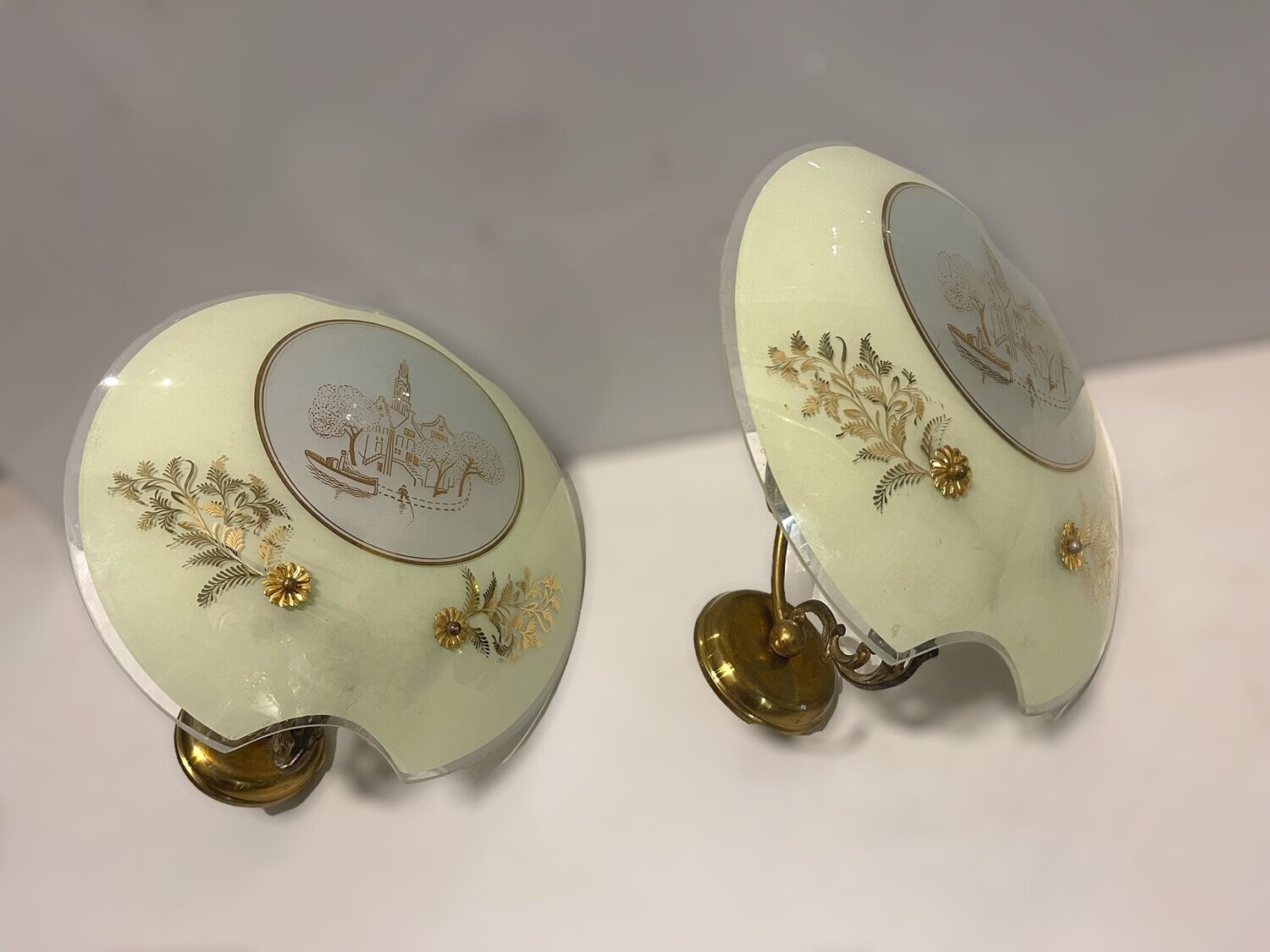Italian Liberty Style Sconces, 1940s, Set of 2