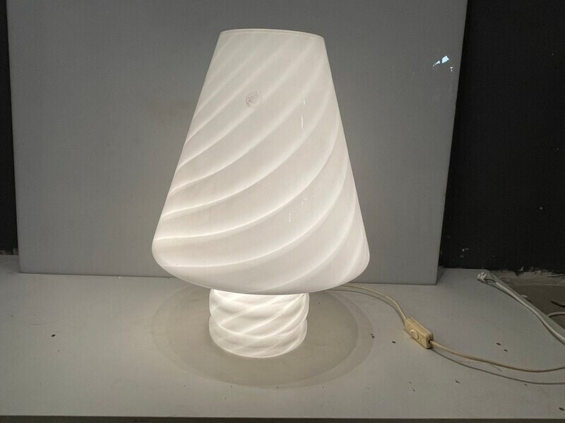 Murano Glass Swirl Table Lamp from Venini