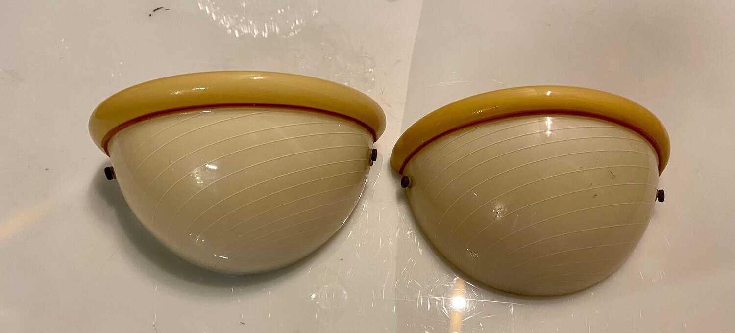 Italian Murano Glass Sconces, 1970s, Set of 2