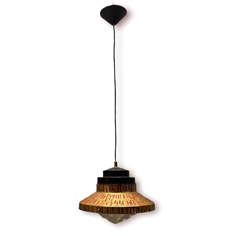Mid-Century Gilded Light Pendant from Esperia