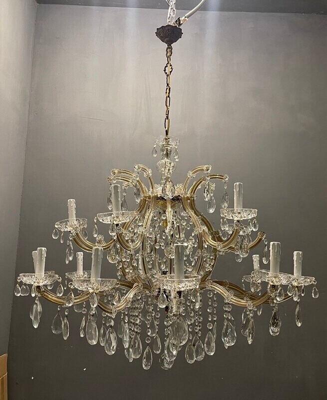 Large Italian Crystal Chandelier