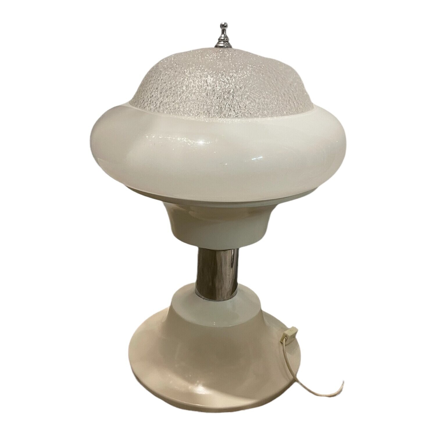 Midcentury Plastic and Chrome Table Lamp