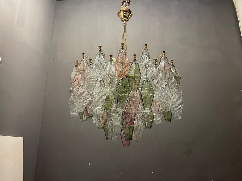 Italian Murano Glass Polygon Chandelier