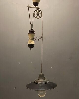 Italian Rise and Fall Light Pendant, 1940s