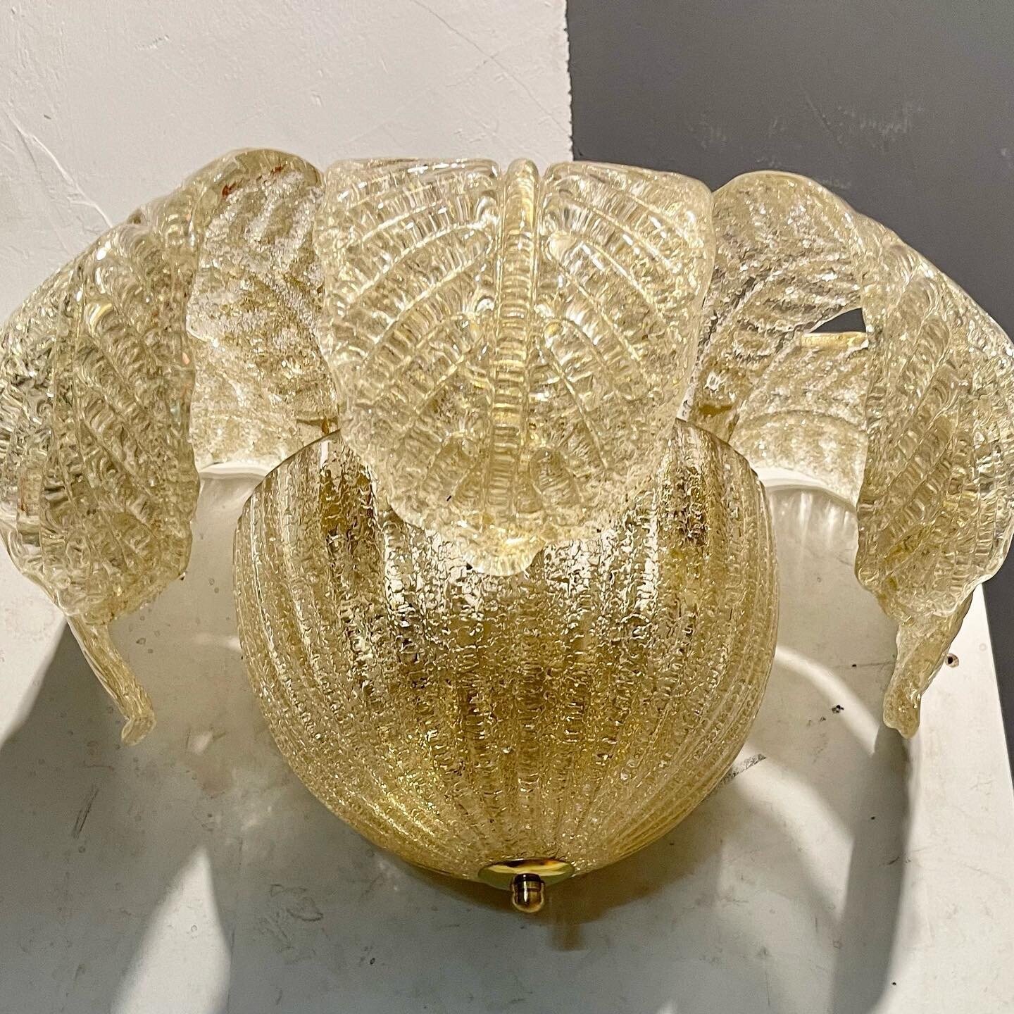Italian Murano Glass Sconces, Set of 2