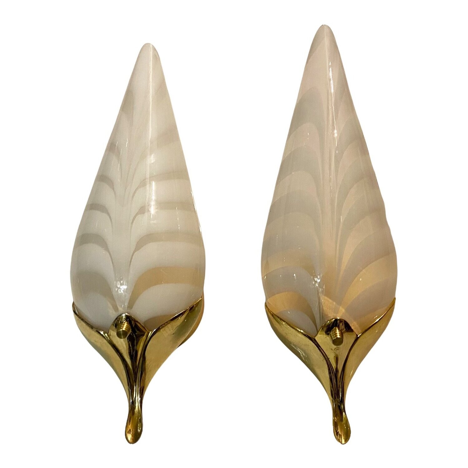Italian Murano Glass Wall Lights, Set of 2