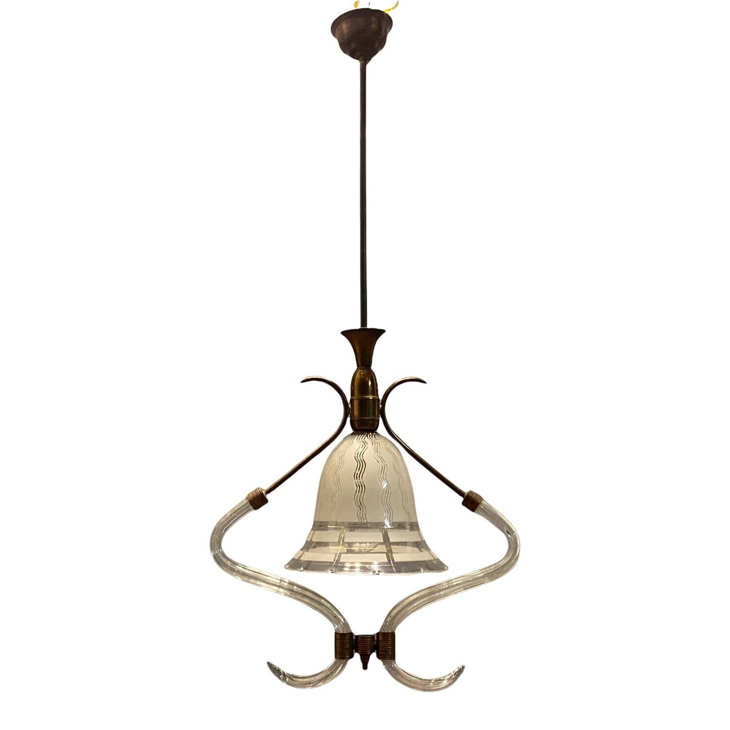 Italian Art Deco Murano Glass Pendant Lamp