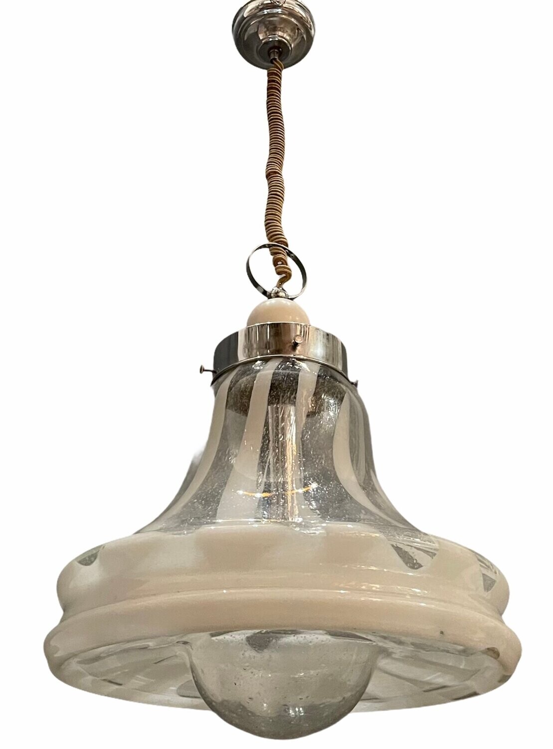 Mid-Century Murano Glass Pendant Light by Mazzega