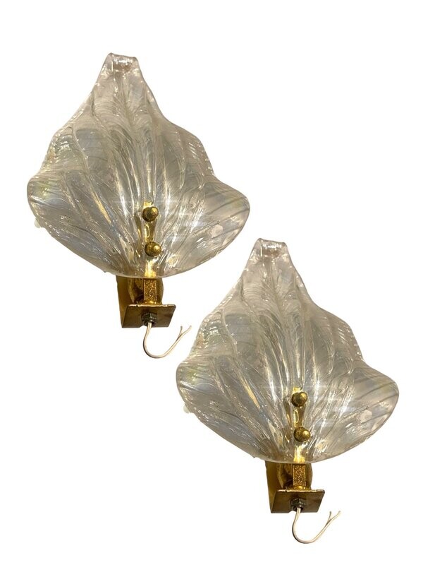 Murano Glass Sconces, 1970s, Set of 2