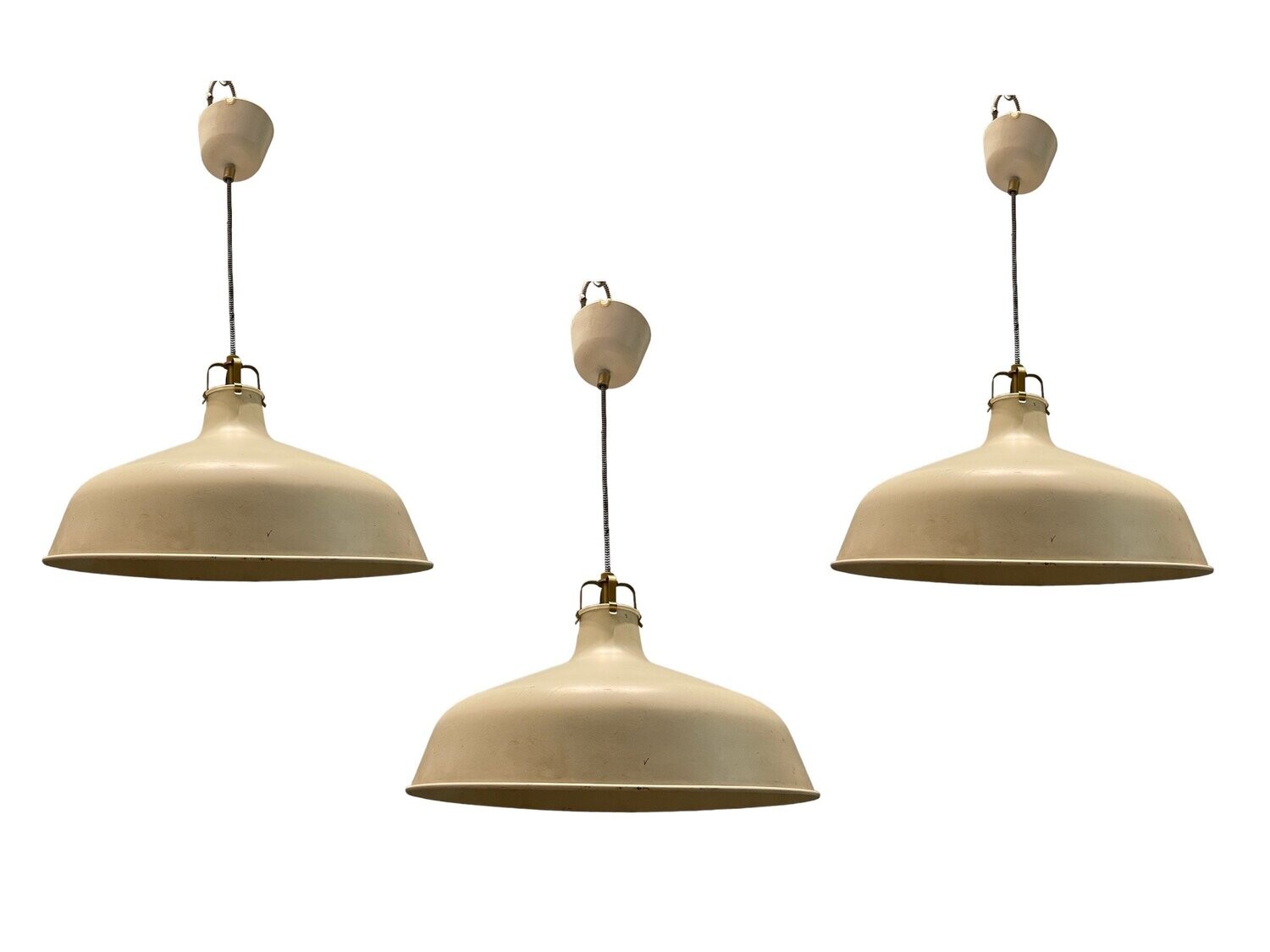 Industrial Light Pendants, 1960s, Set of 3