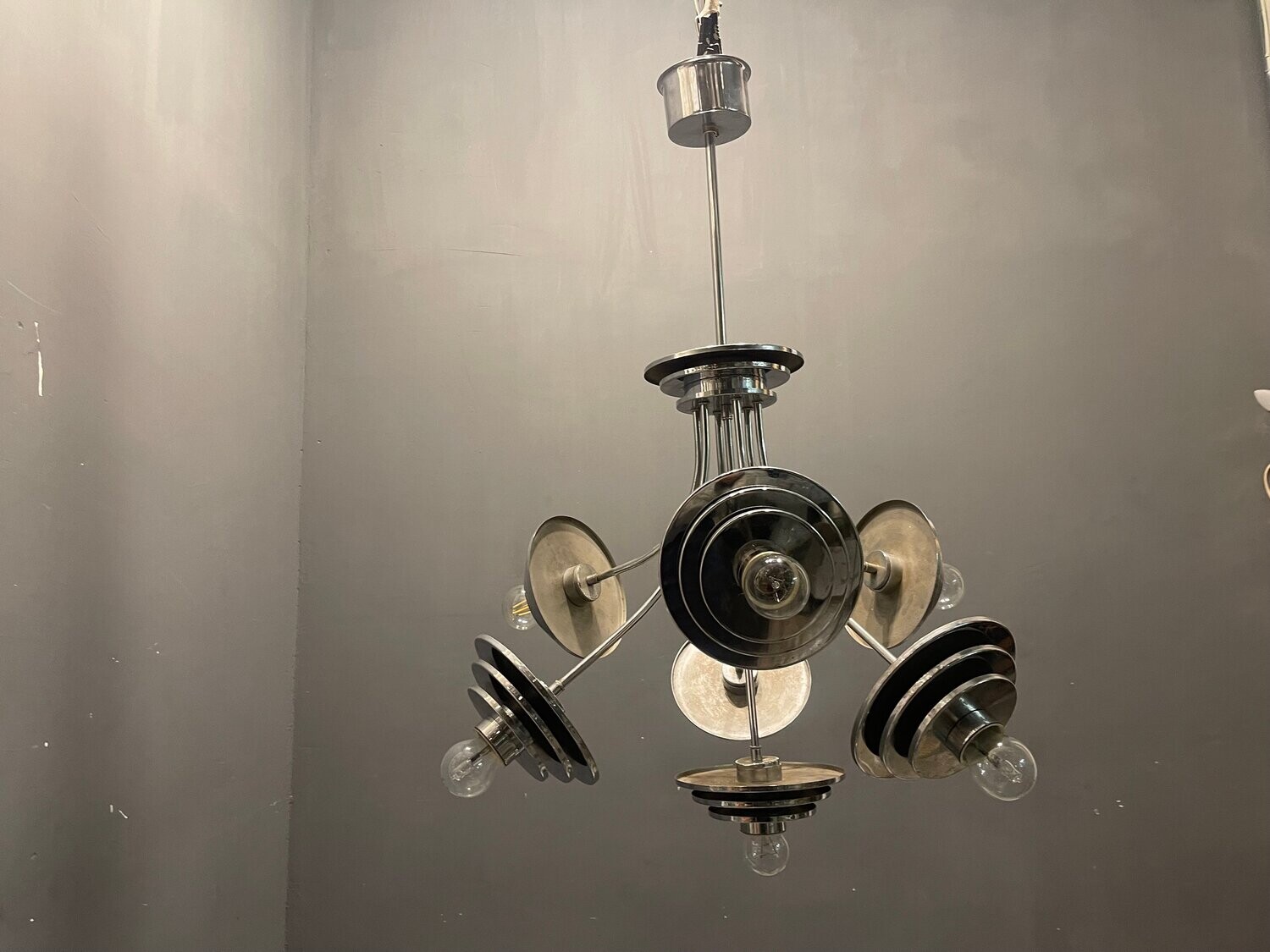 Space Age Chrome Chandelier, 1960s