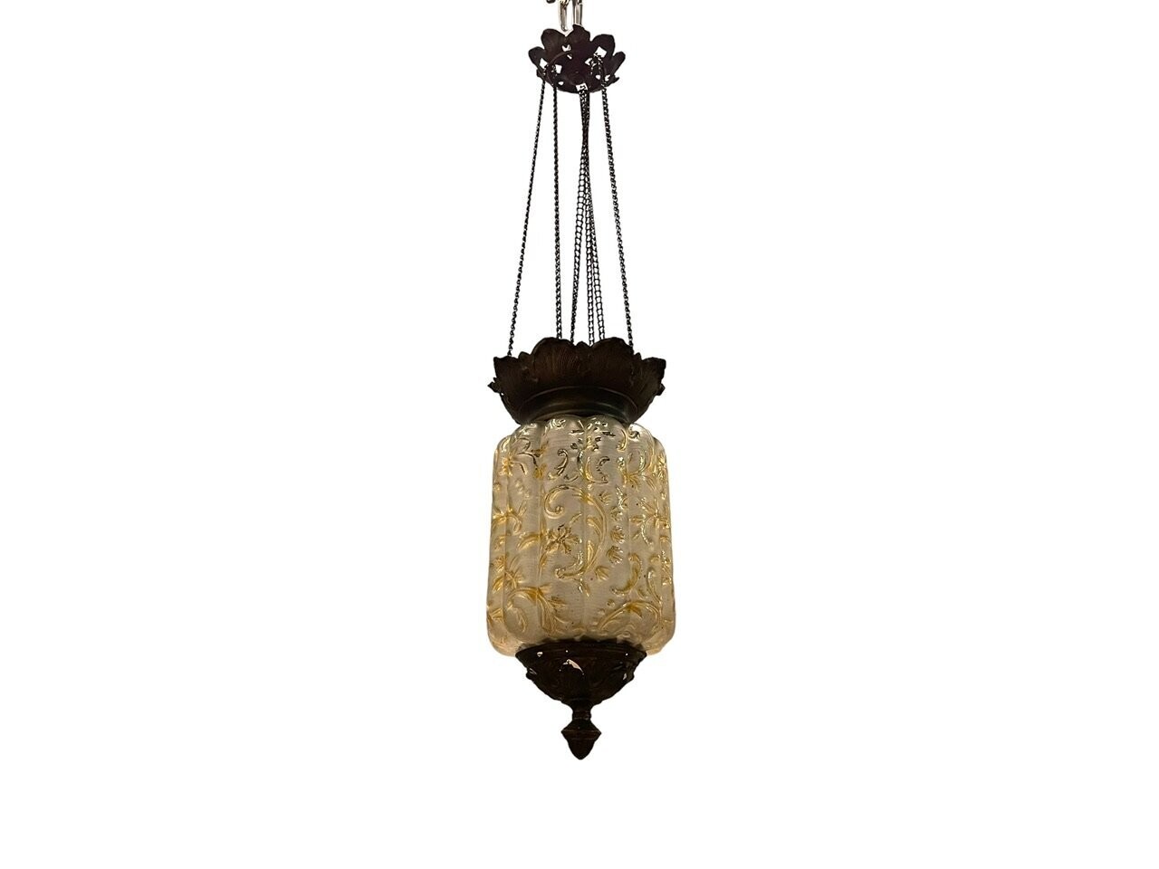 Vintage Murano Glass Candle Light Pendant , 1920s