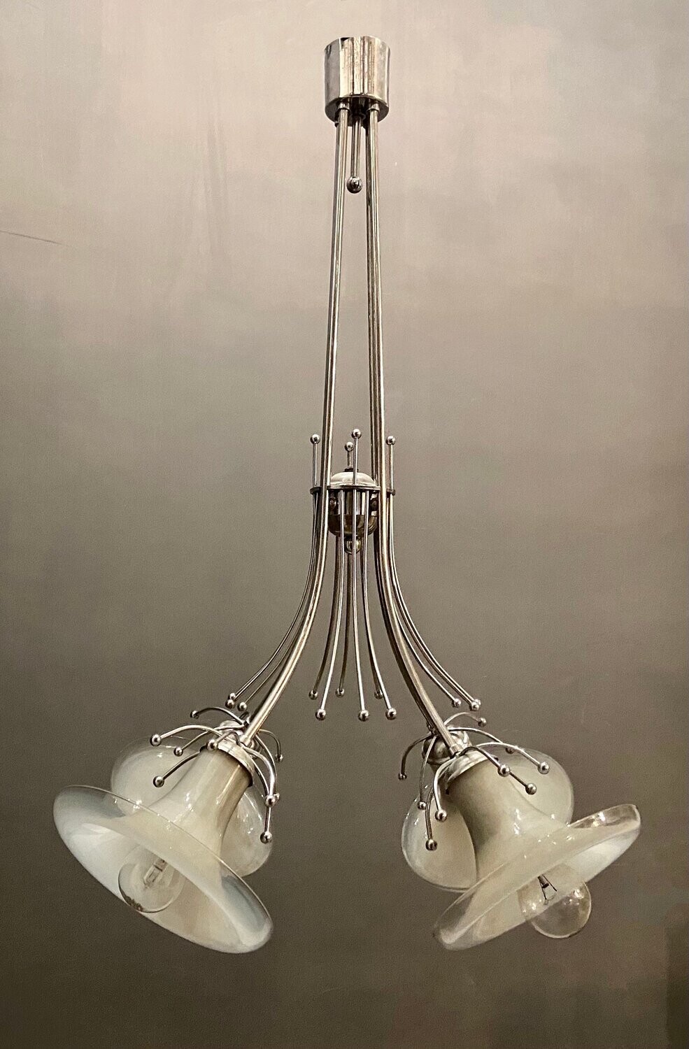 Mid-Century Murano Glass Ceiling Lamp by Gaetano Sciolari, 1970s