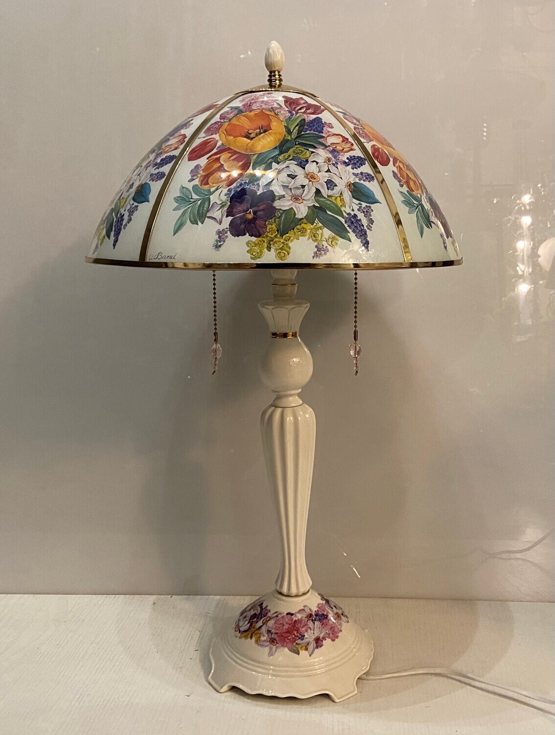 Flower Table Lamp by Ursula Band for The Bradford Exchange, 2000s