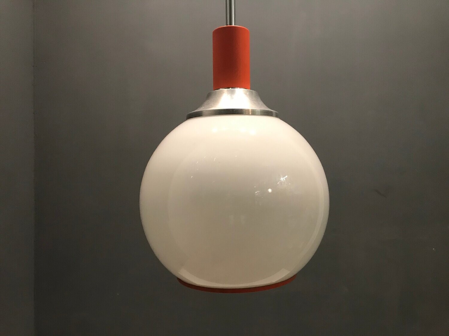 Mid-Century Opaline Glass Light Pendant