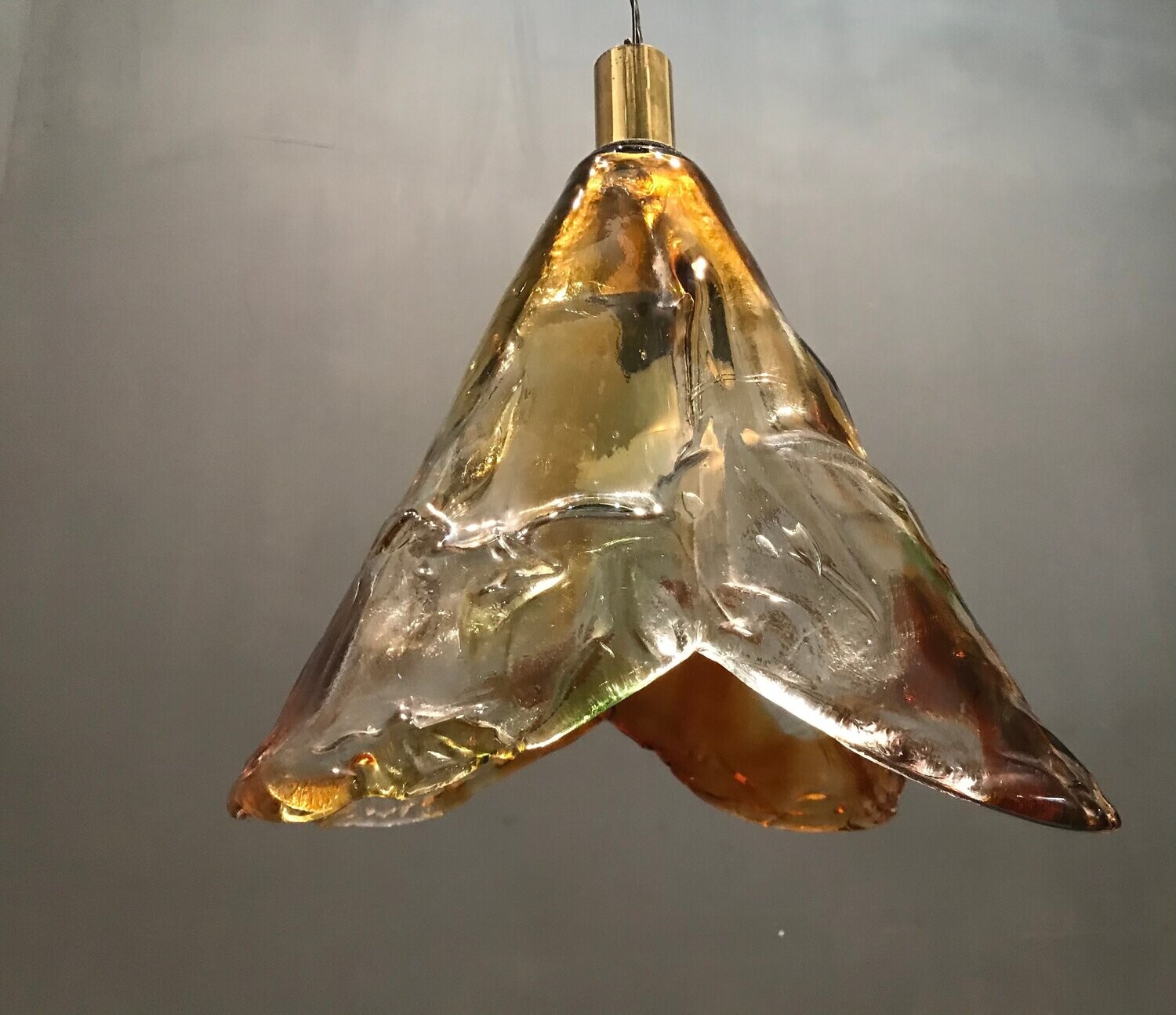 Murano Light Pendant from Mazzega, 1970s