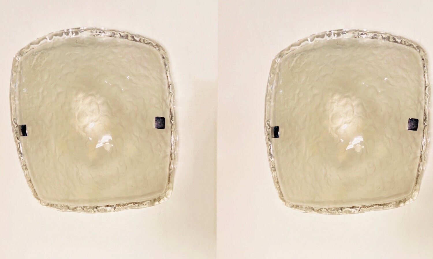 Large Mid-Century Murano Glass Sconces from Mazzega, 1970s, Set of 2