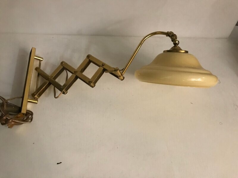 Opaline Glass Wall Light, 1960s