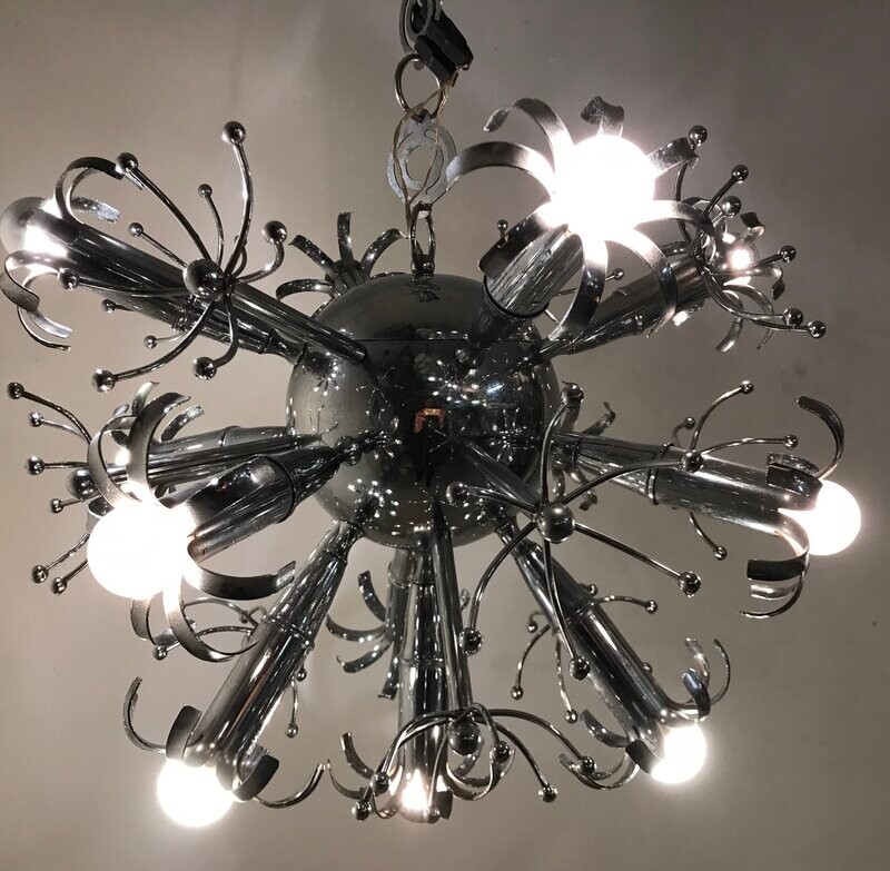 Mid-Century Chrome Sputnik Chandelier