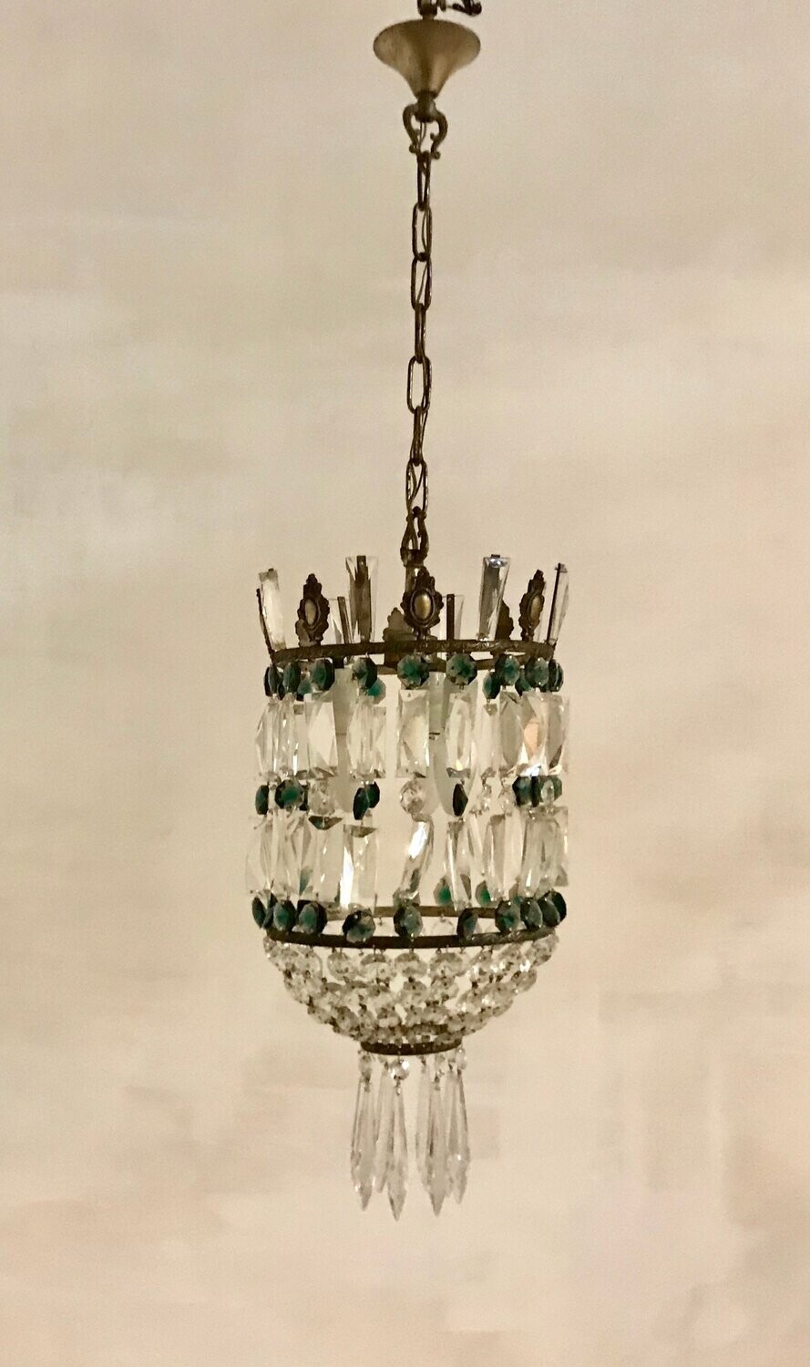 Mid-Century Crystal Pendant Light