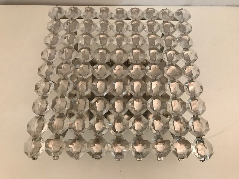 Mid-Century Crystal Flush Mount